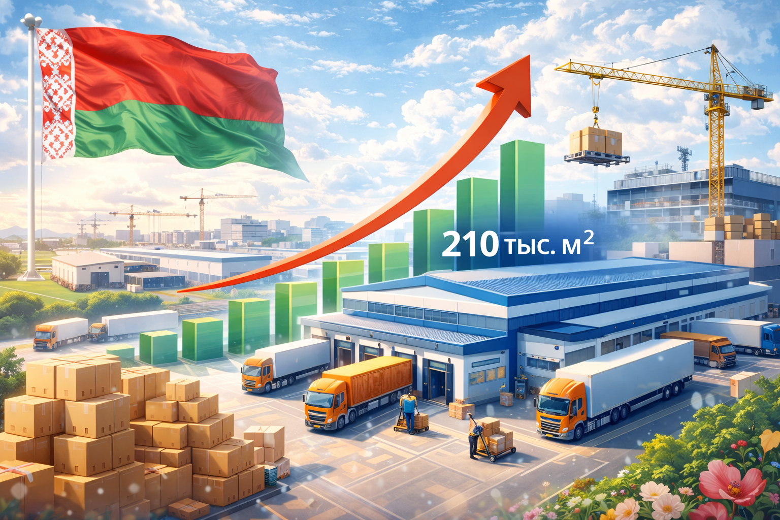 Бум складской недвижимости: в 2026 году Беларусь введет рекордные 210 тыс. кв. м